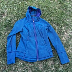 Unisex Prana Vibrant Blue Textured Athletic Sweater, Size SML, Used